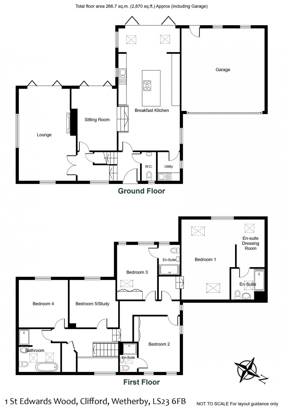 Floorplan for St Edwards Wood, Clifford, Wetherby, LS23