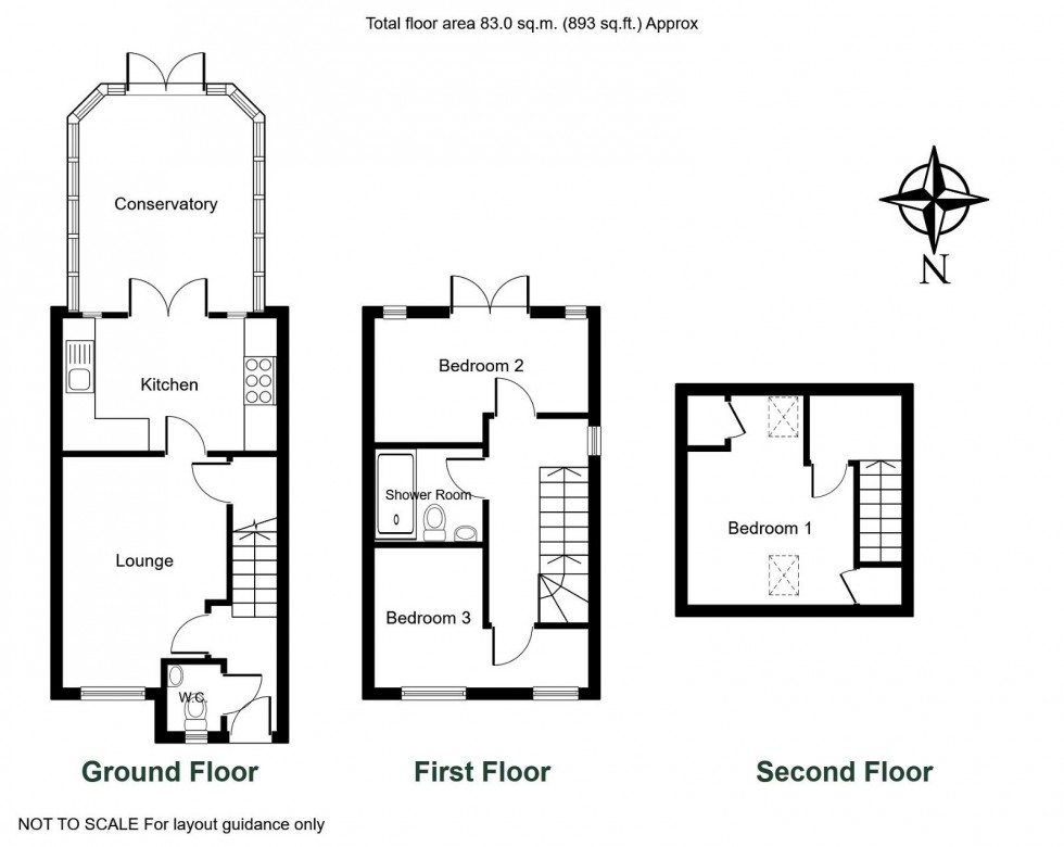 Floorplan for Thorp Arch, Wetherby, Woodland Drive, LS23