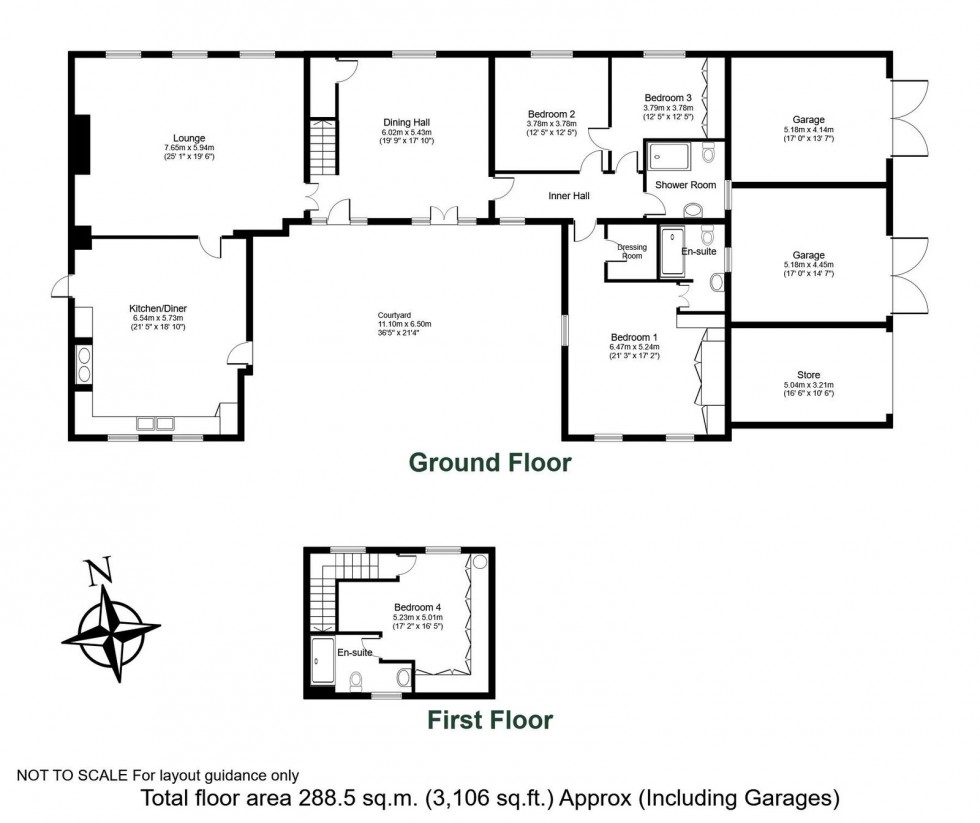 Floorplan for Newton Kyme, Croft Lane, Tadcaster, LS24