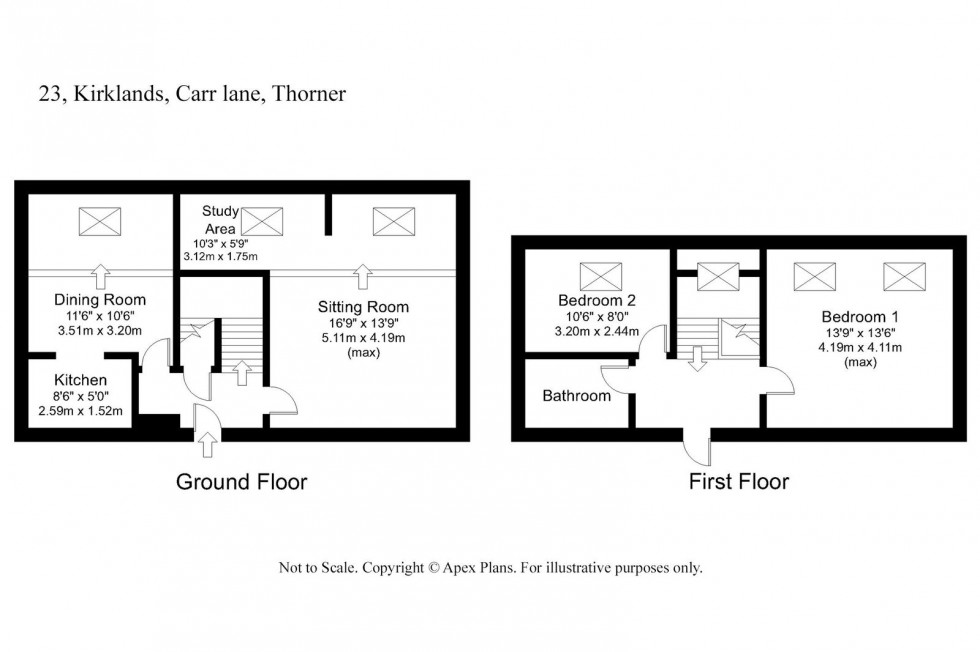 Floorplan for Thorner, Kirklands, Carr Lane, LS14