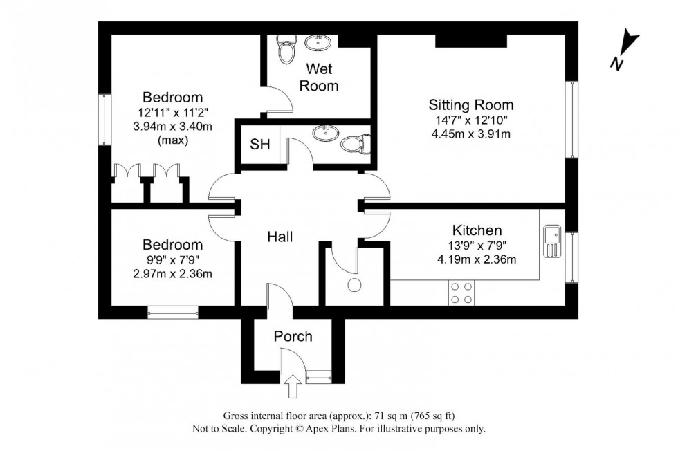 Floorplan for Clifford, Church View Mews, LS23