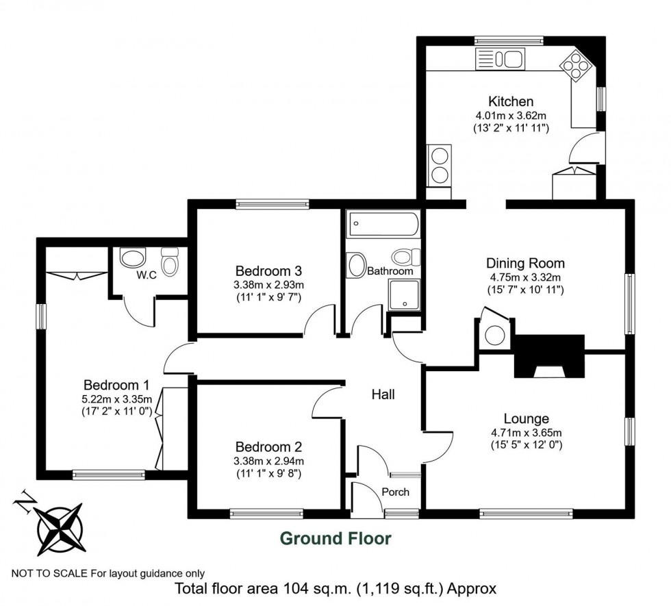 Floorplan for Church Fenton, Sandwath Lane, LS24 
