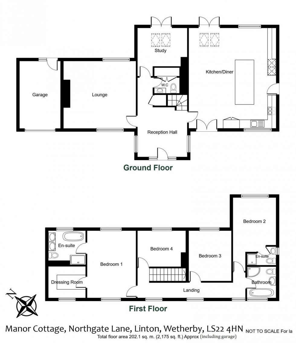 Floorplan for Linton, Nr Wetherby, Northgate Lane, LS22 