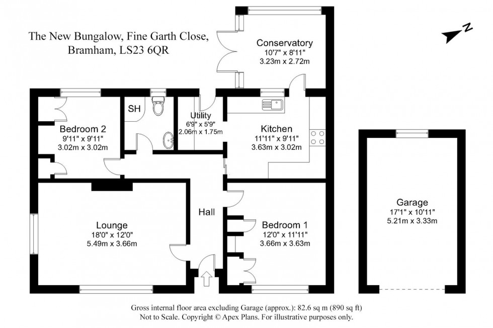 Floorplan for Bramham, Fine Garth Close, LS23