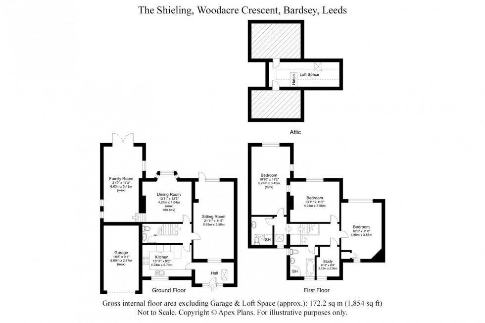 Floorplan for Bardsey ~ Woodacre Crescent, LS17 
