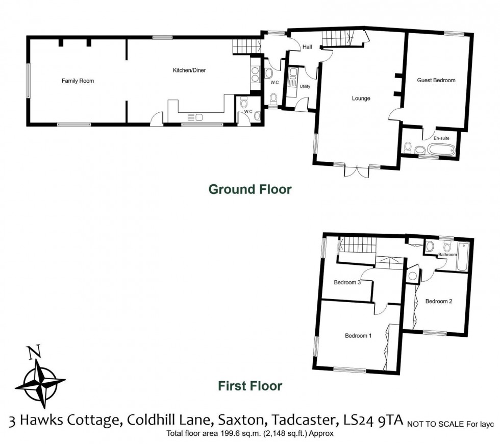 Floorplan for Saxton, Coldhill Lane, LS24