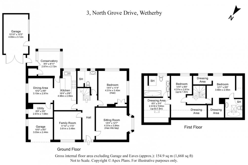 Floorplan for Wetherby, North Grove Drive, LS22