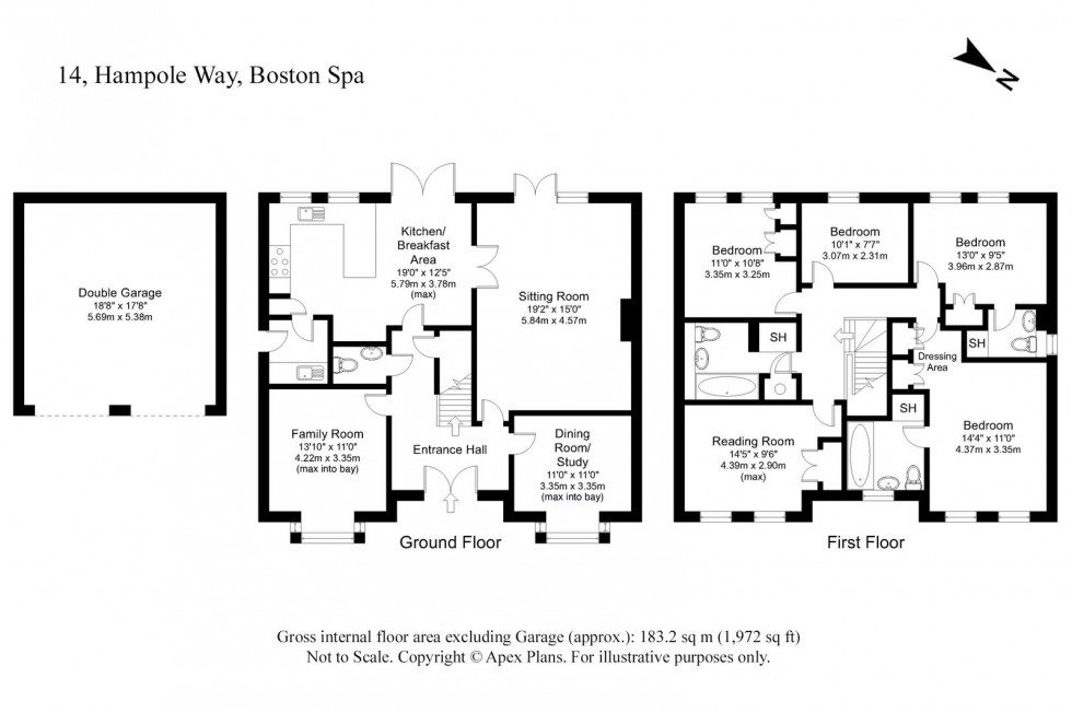 Floorplan for Boston Spa, Hampole Way, LS23