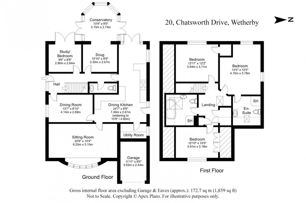 Floorplan for Wetherby, Chatsworth Drive, LS22
