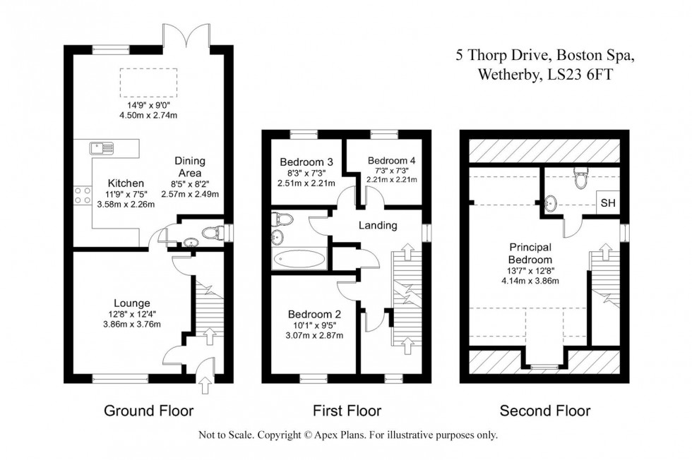 Floorplan for Boston Spa, Thorp Drive, LS23