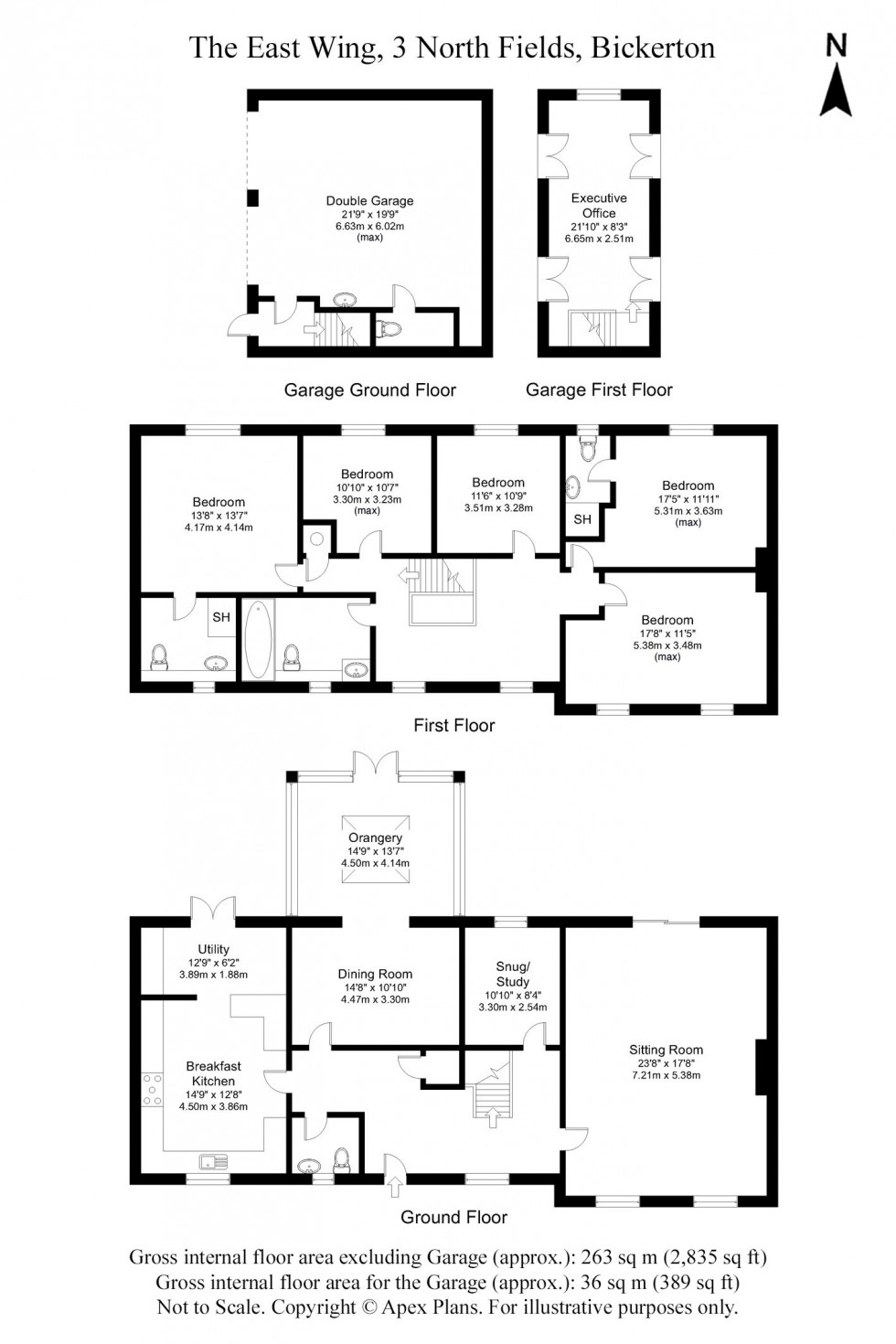Floorplan for Bickerton, Wetherby, The East Wing, North Fields, LS22