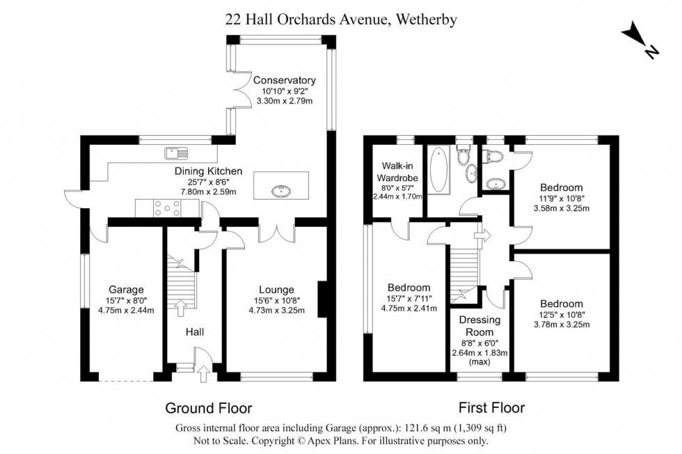 Floorplan for Wetherby, Hall Orchards Avenue, LS22
