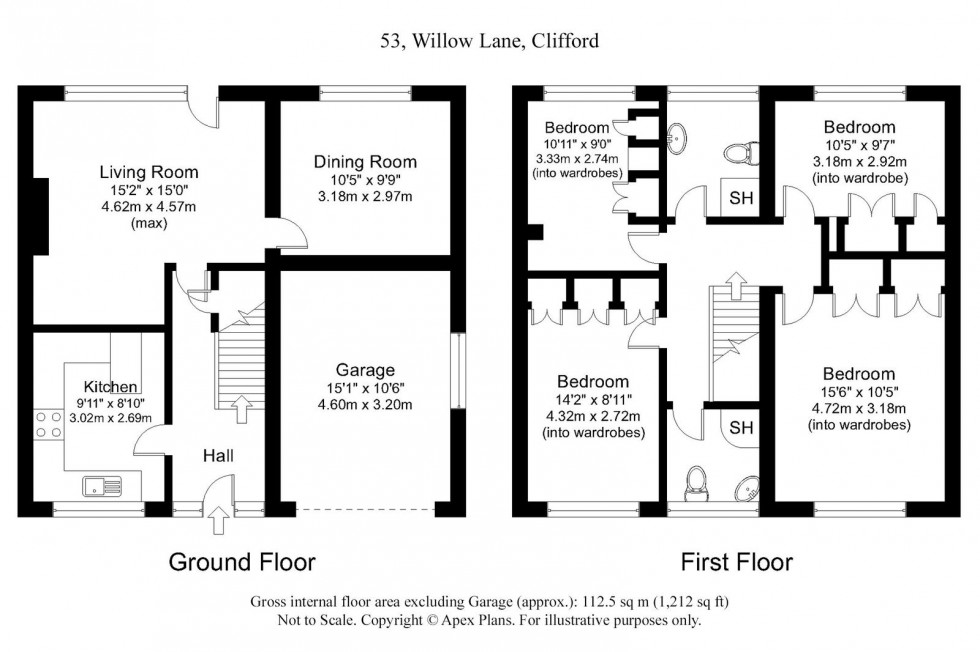 Floorplan for Clifford, Willow Lane, LS23 6JN 