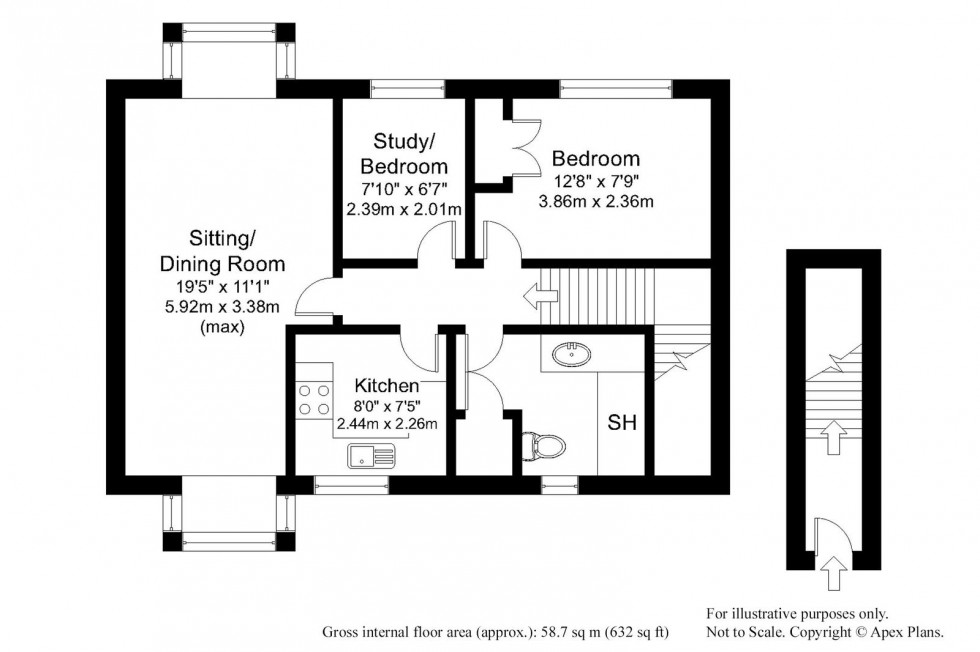 Floorplan for Scarcroft ~ Scarcroft Court, Thorner Lane, LS14 