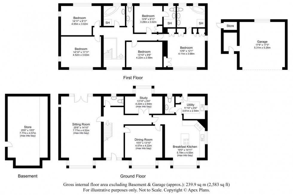 Floorplan for Bardsey~ Scarsdale Lane, LS17 