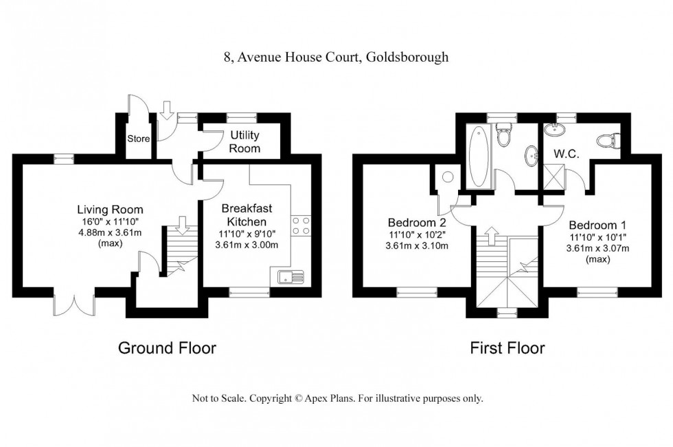 Floorplan for Goldsborough ~ Avenue House Court, Knaresborough, HG5 