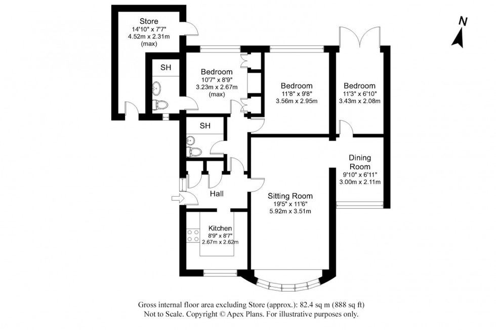 Floorplan for Boston Spa ~  Byland Close, LS23 