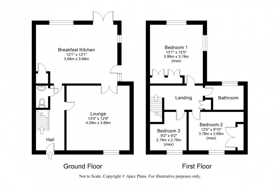 Floorplan for Barkston Ash, Main Street, LS24 
