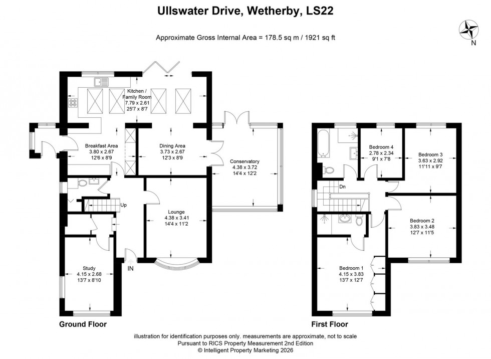 Floorplan for Wetherby ~ Ullswater Drive, LS22 
