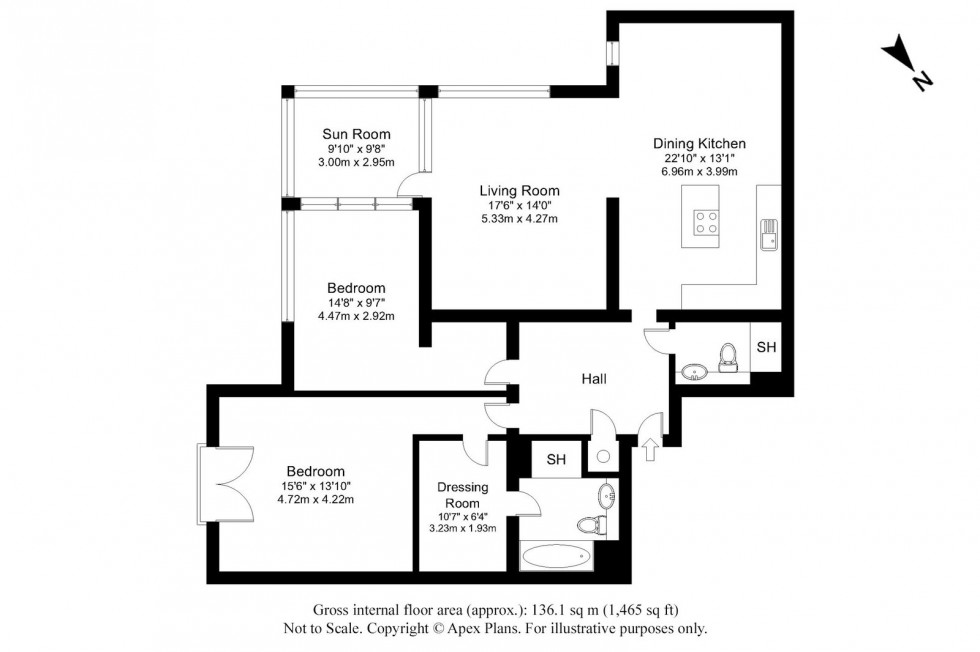 Floorplan for Wetherby ~ Riverside, West-Wing, Westgate, LS22 
