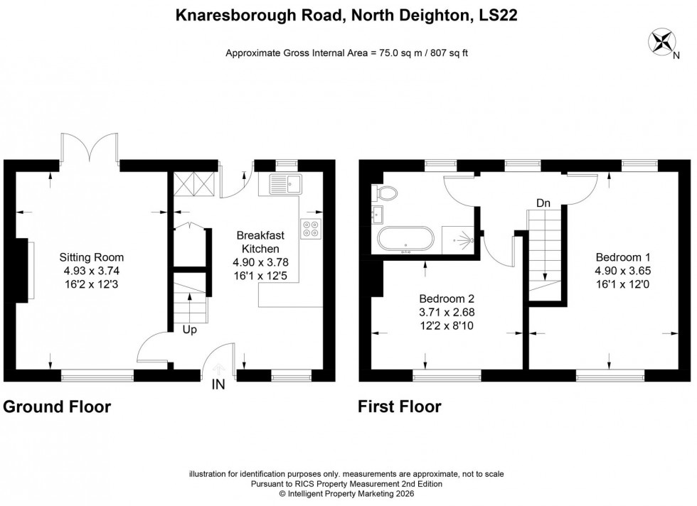 Floorplan for North Deighton ~ Knaresborough Road, LS22  
