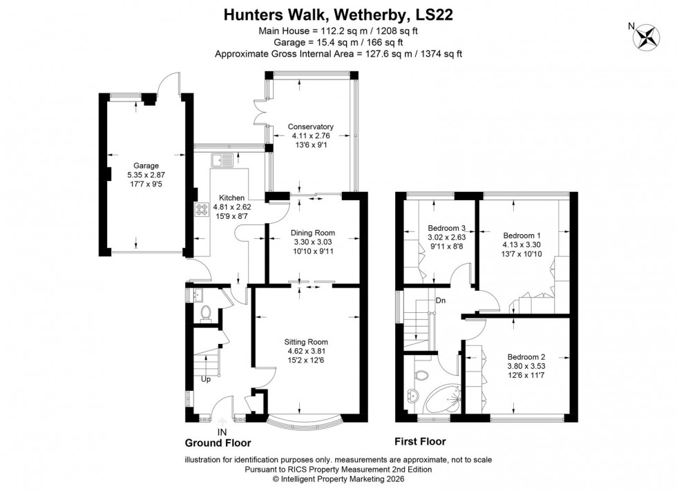 Floorplan for Wetherby ~ Hunters Walk, LS22 