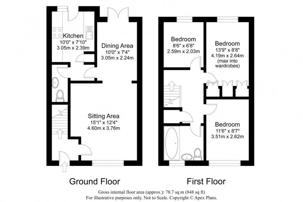 Floorplan for Clifford ~ Burns Way, LS23