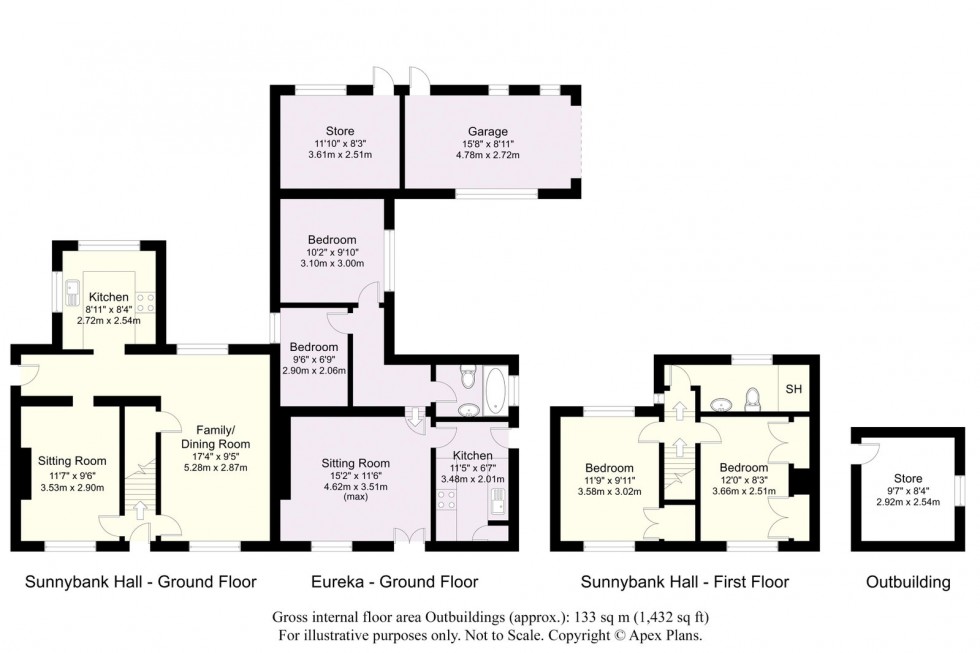 Floorplan for Walton ~ Sunnybank & Eureka, Hall Park Road, LS23 