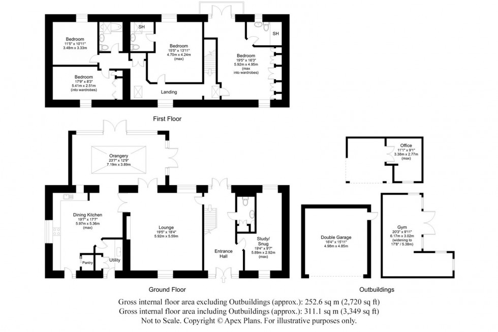 Floorplan for Monk Fryston ~ Brecks Farm, Selby Road, LS25  