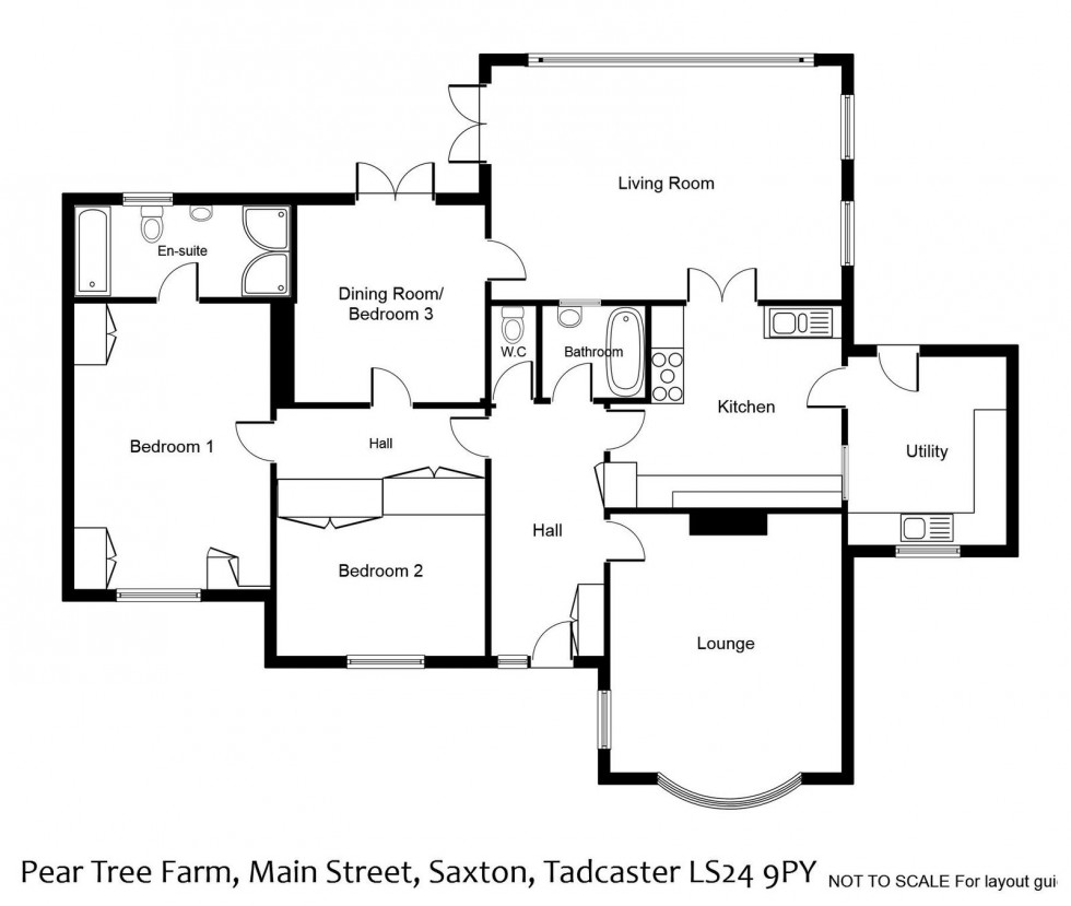 Floorplan for Saxton, Main Street, LS24