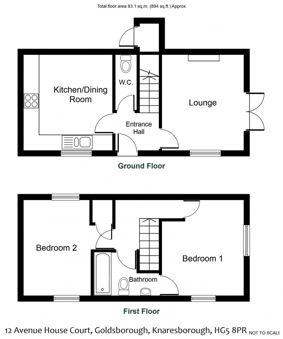Floorplan for Goldsborough, Avenue House Court, Knaresborough, HG5