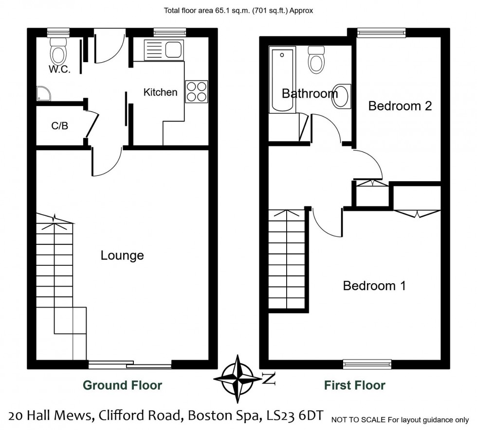Floorplan for Hall Mews, Clifford Road, Boston Spa, Wetherby, LS23