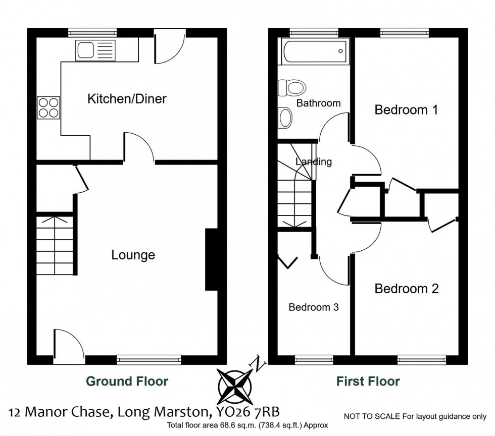 Floorplan for Manor Chase, Long Marston, York, YO26 