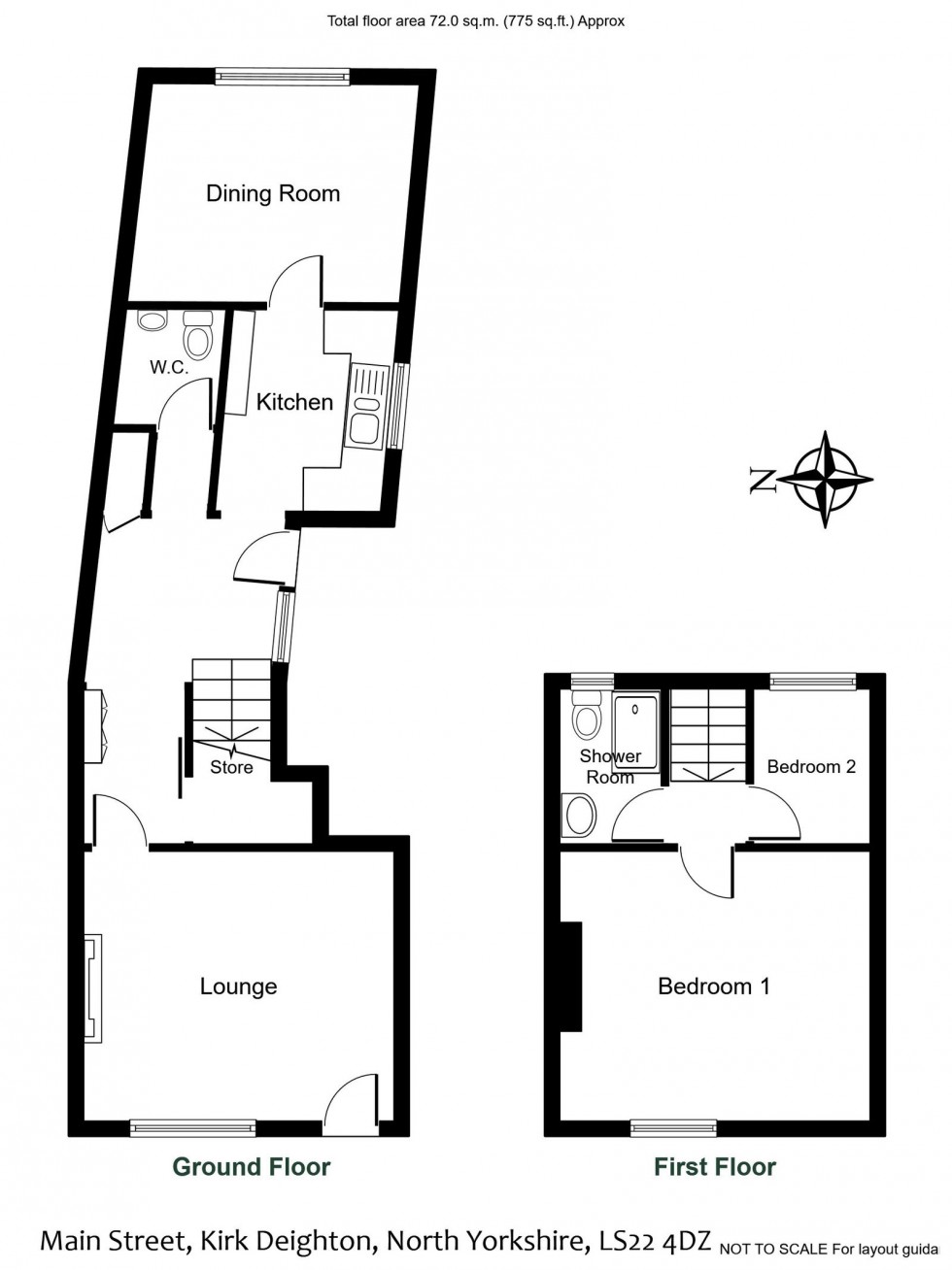 Floorplan for Kirk Deighton, Main Street, LS22