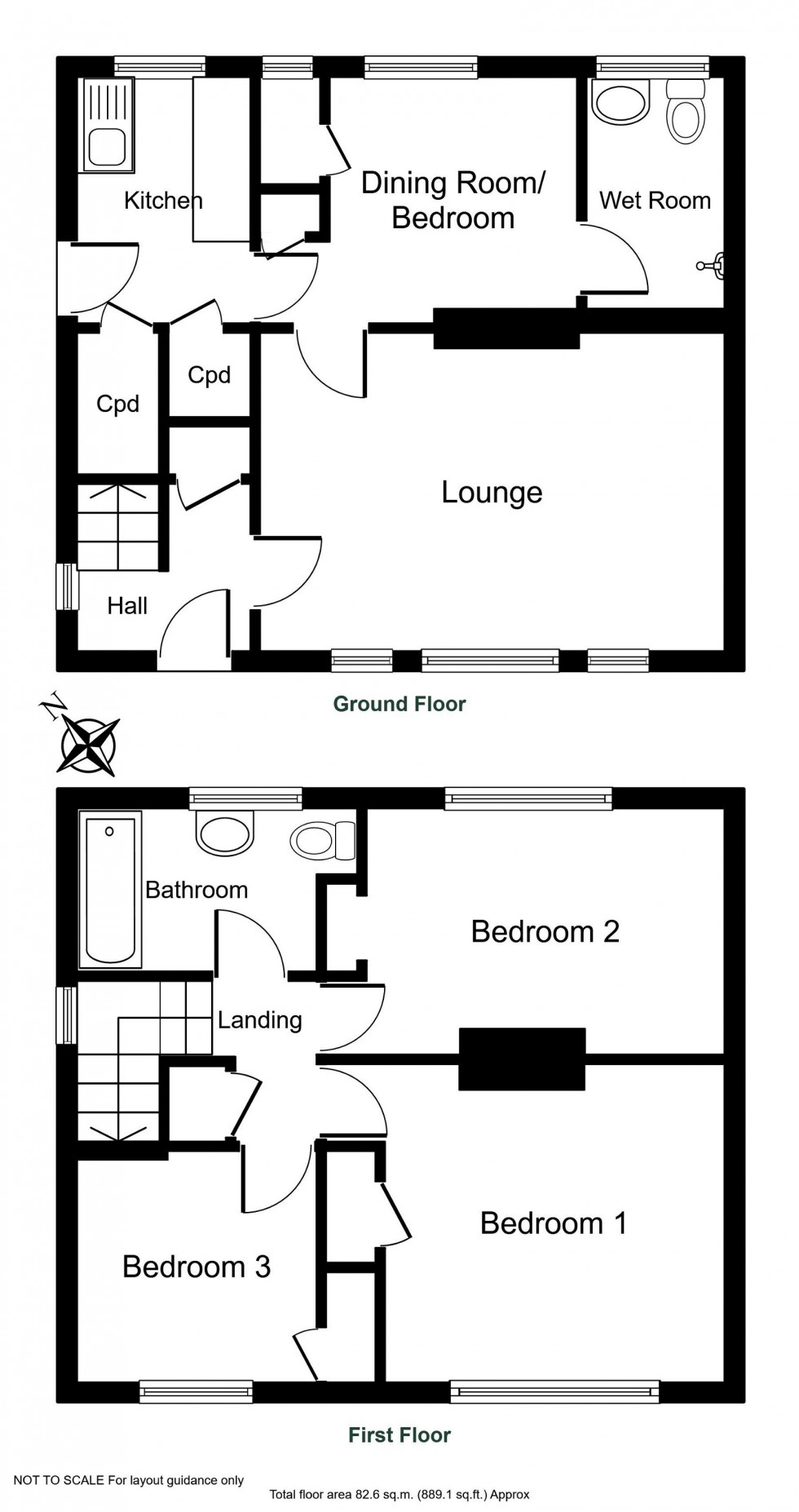 Floorplan for Brookside, Collingham, Wetherby, LS22 5AN