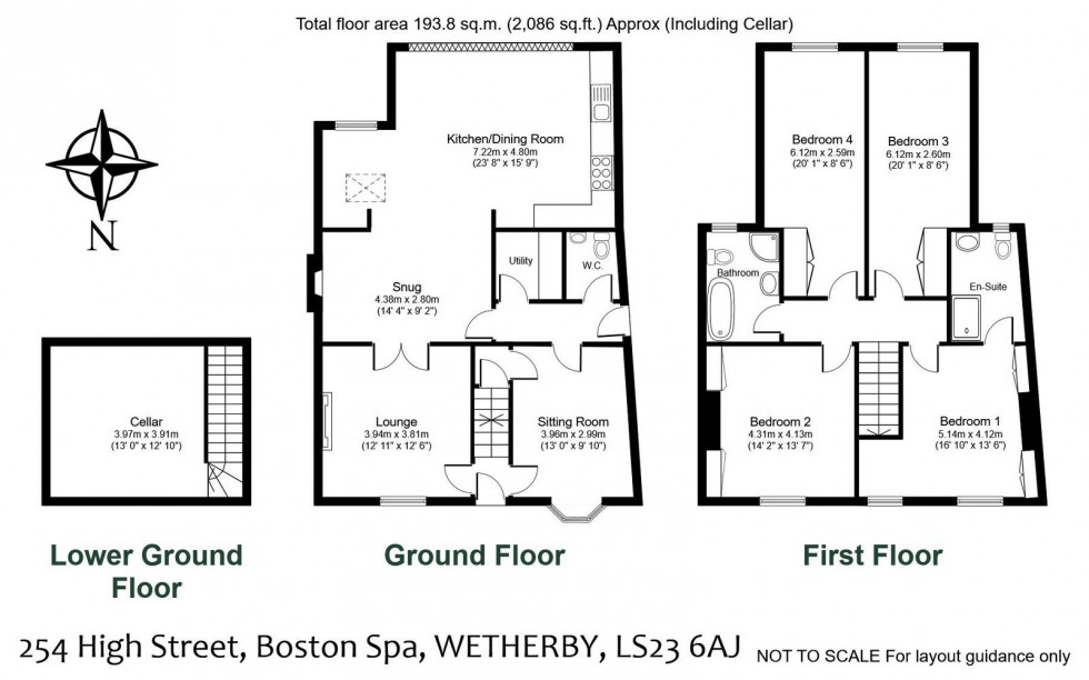Floorplan for Boston Spa, High Street, LS23