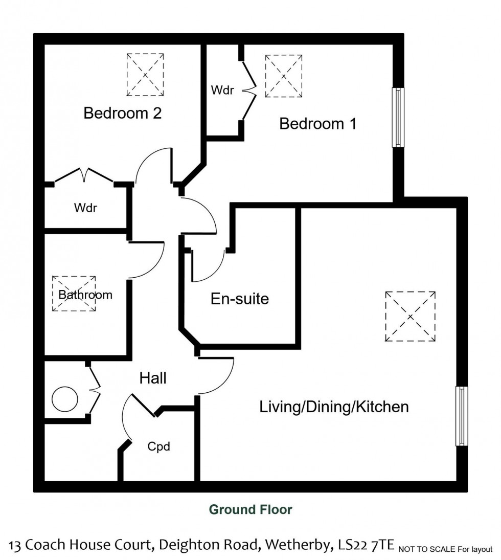 Floorplan for Wetherby ~ Coach House Court, Deighton Road, LS22 